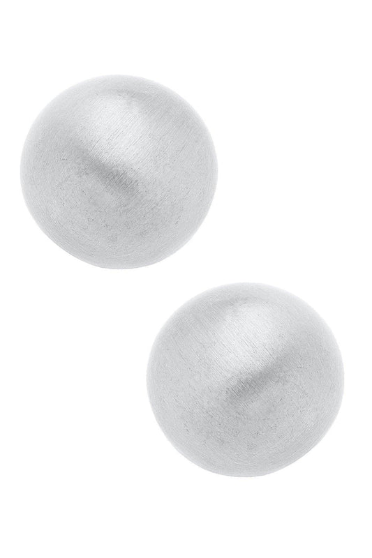 Hailey Stud Earrings in Satin Silver