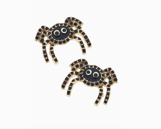 Pave Spider Stud Earrings