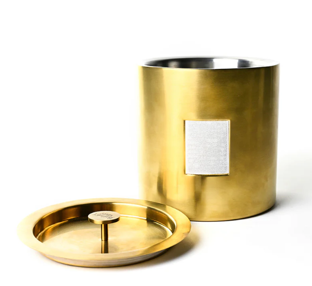Gold Happy Everything! Mini Ice Bucket with Disk Knob
