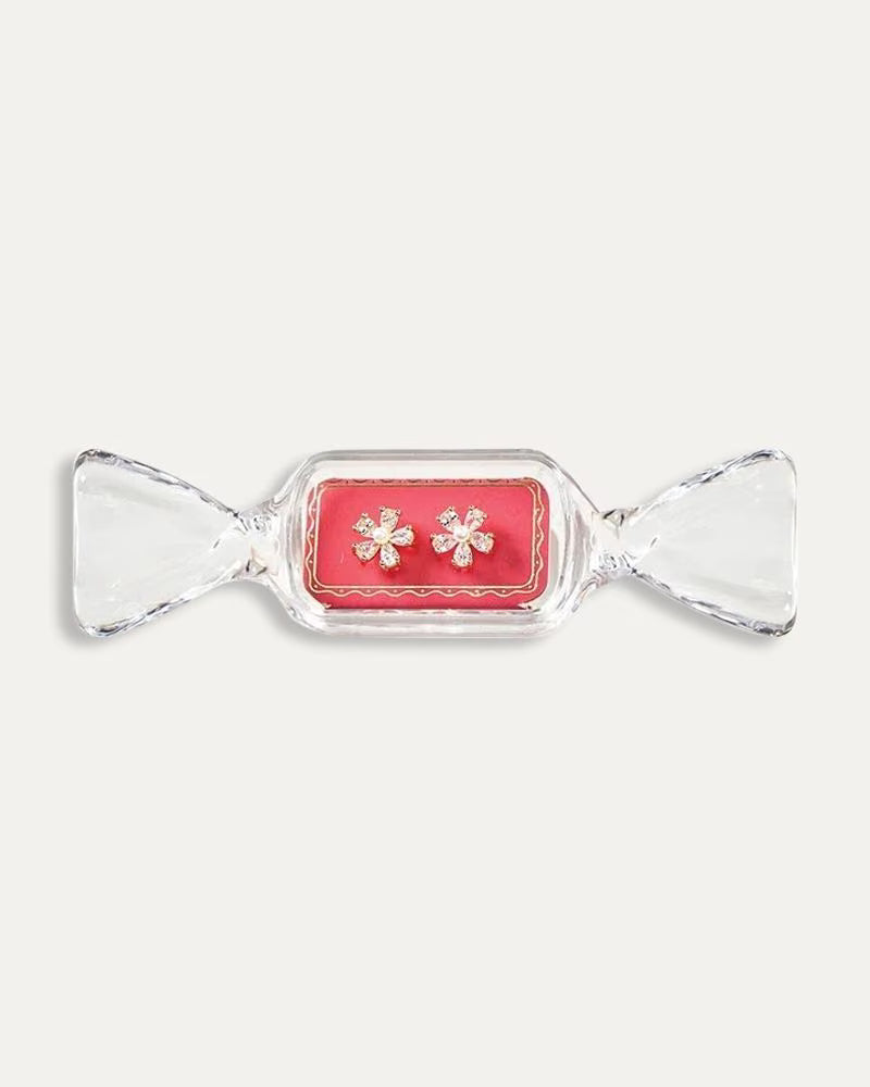 Candy Dish Earring, Bright Pink