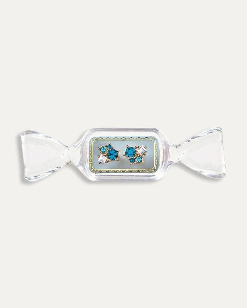 Candy Dish Earring, Light Blue