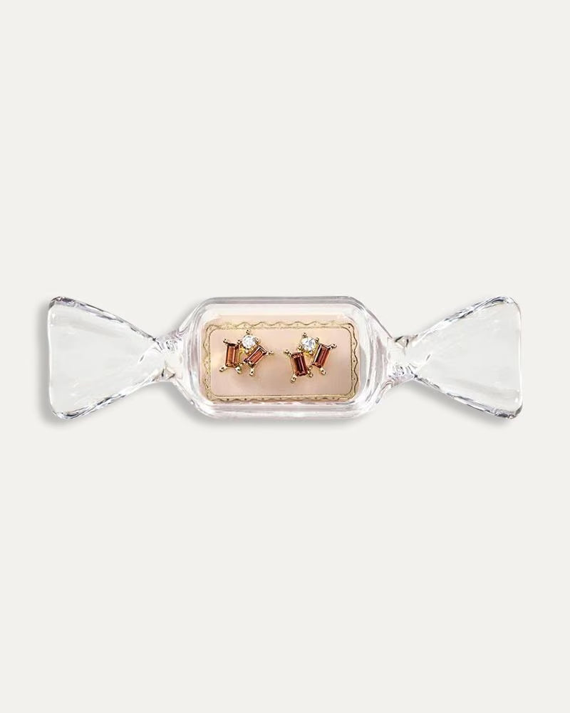 Candy Dish Earring, Beige