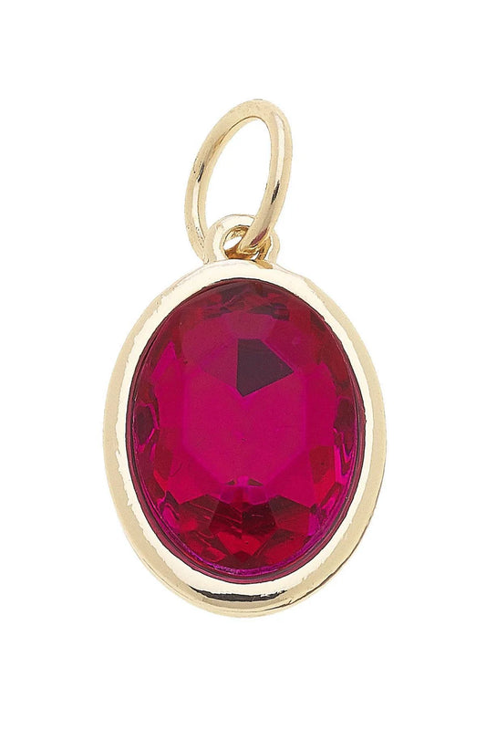 July Birthstone Charm in Ruby