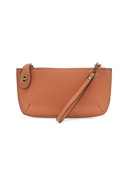 Mini Crossbody Wristlet Clutch, Peach
