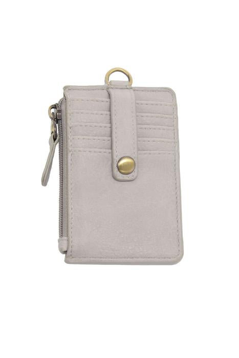 Dolly Small Card Wallet w/keyring, Light Grey