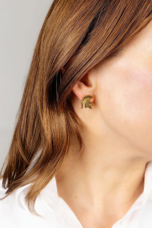 Michigan State Spartans 24K Gold Plated Stud Earrings