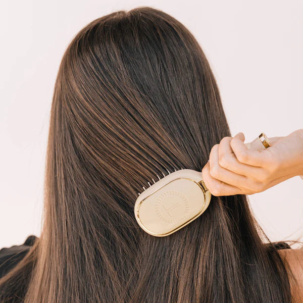 Mini Detangler Hair Brush, Tan Medium Hair