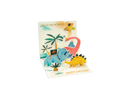 Mini Pop Up Card, Birthday Dinosaurs