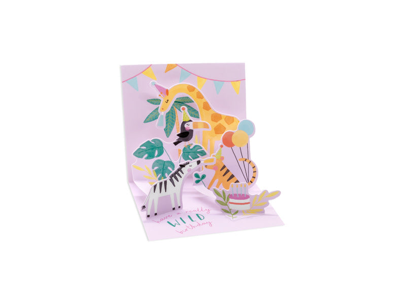 Mini Pop Up Card, Jungle Birthday