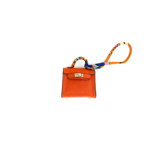 Orange Mini Purse Bag Charm