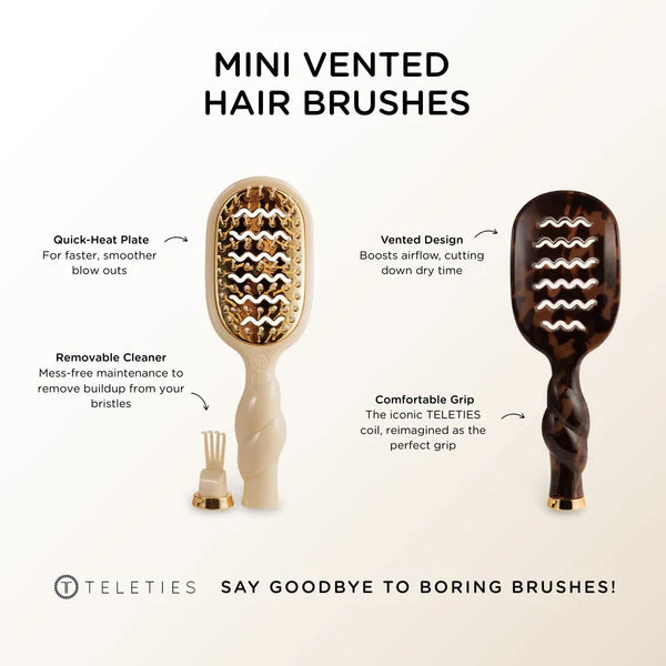 Mini Vented Hair Brush, Tan
