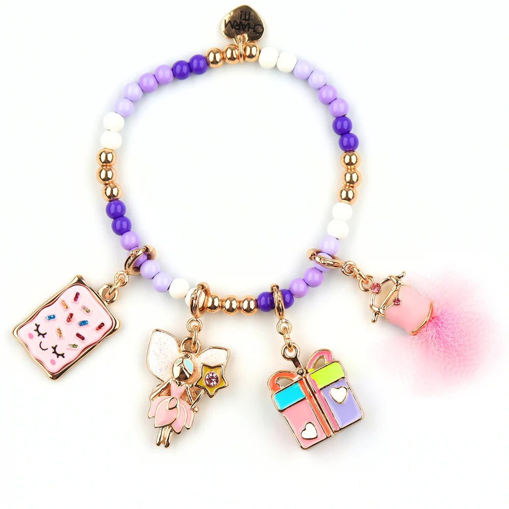 Bracelet, Purple Stretch Bead Bracelet