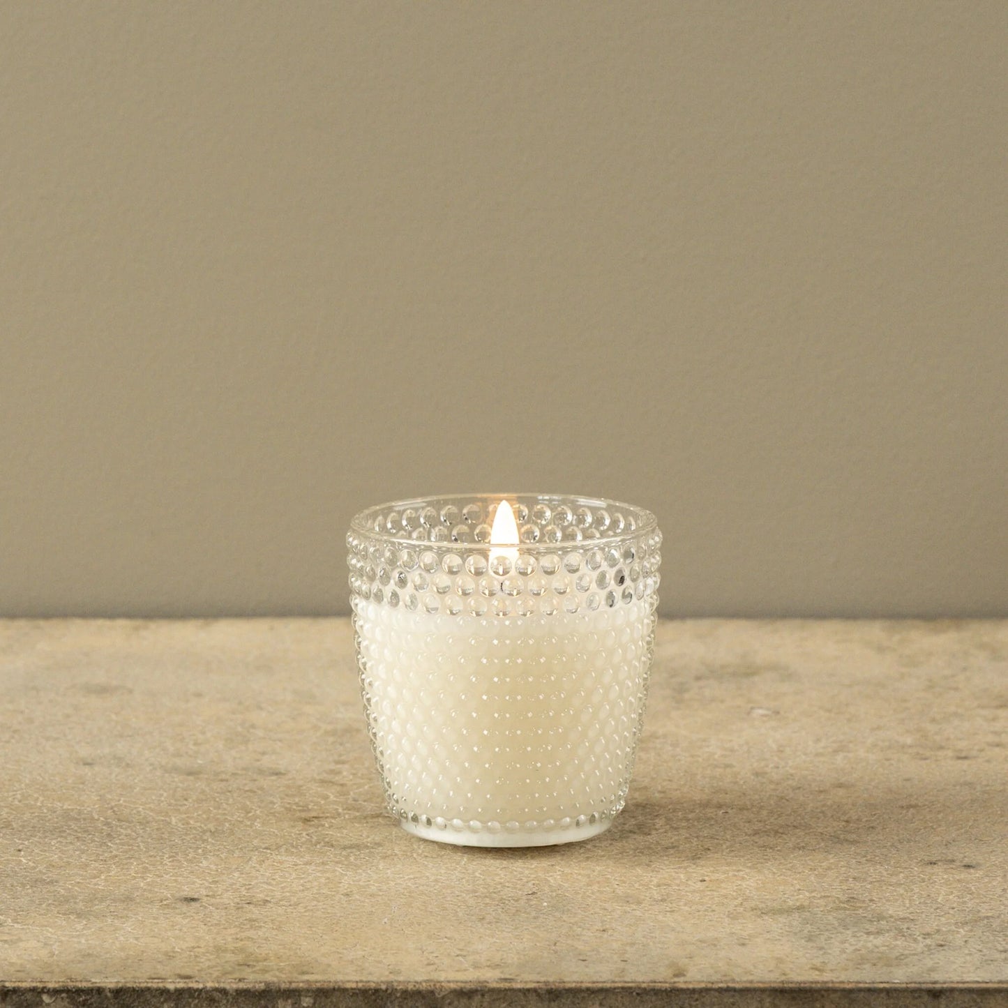 3.5in Dotty Glass 3D Flame Candle