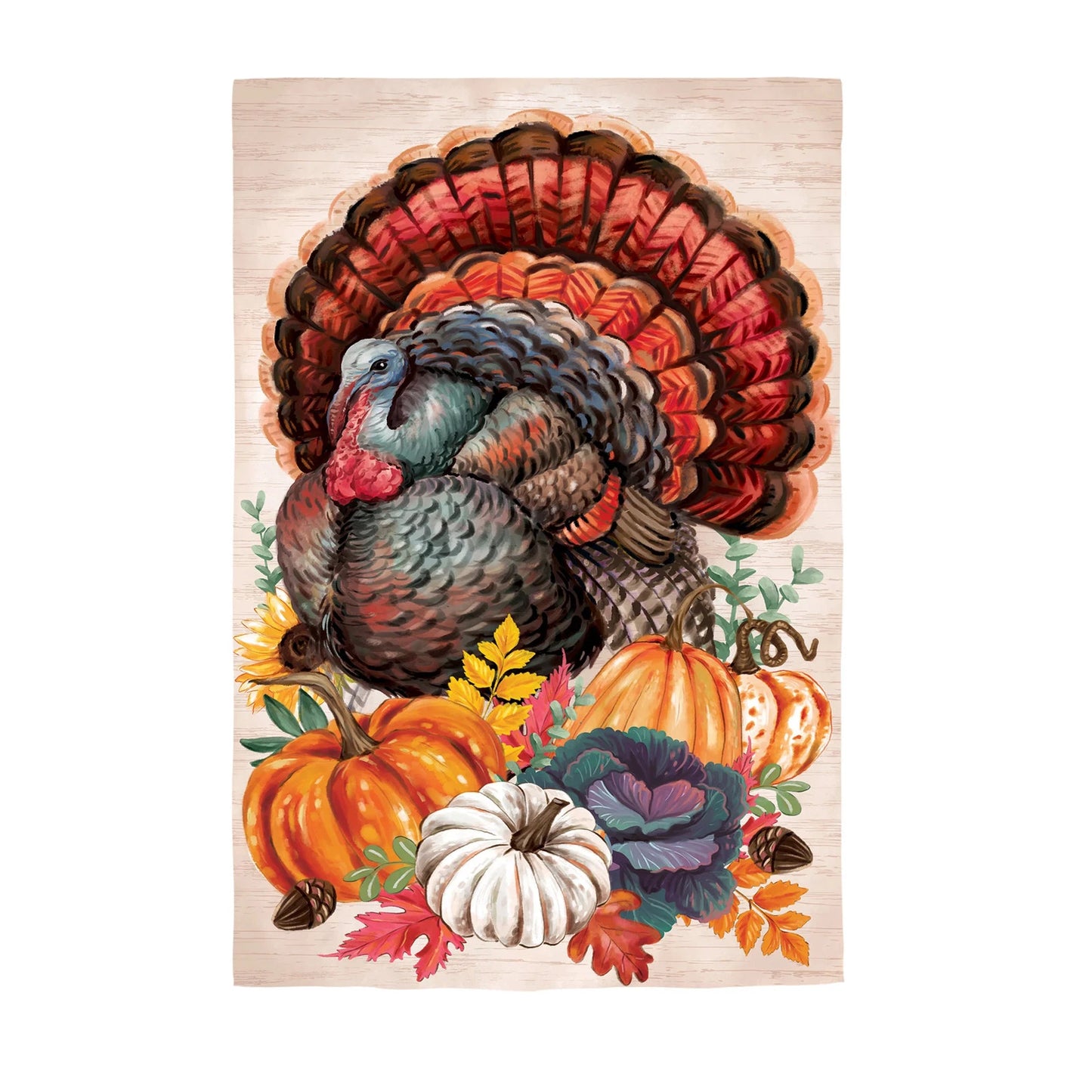Elaborate Turkey Applique House Flag